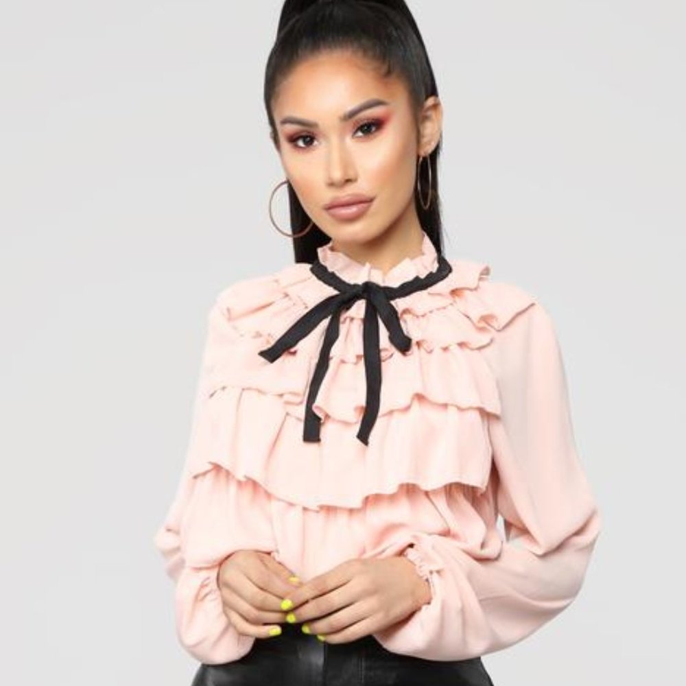Pink Ruffled Top